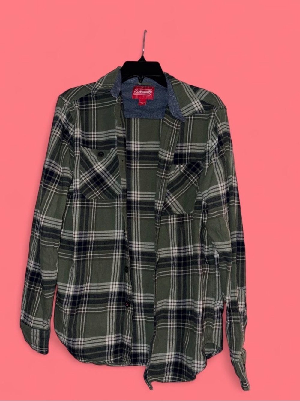 Coleman Olive Green Plaid flannel